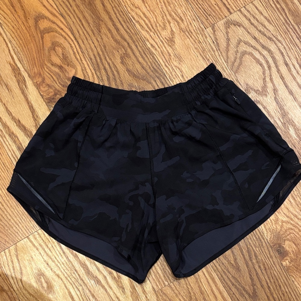 lululemon athletica Black Camo Athletic Shorts
